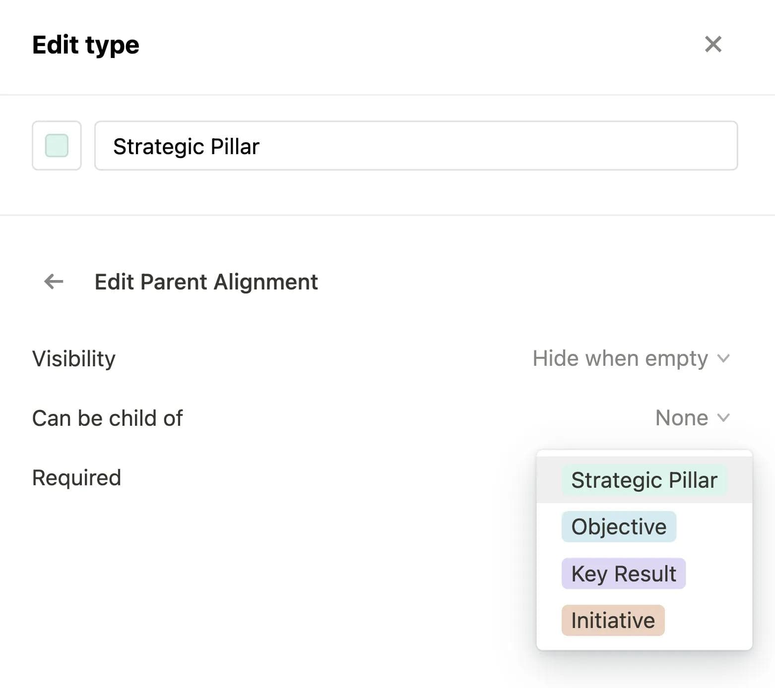 disallow parent alignment