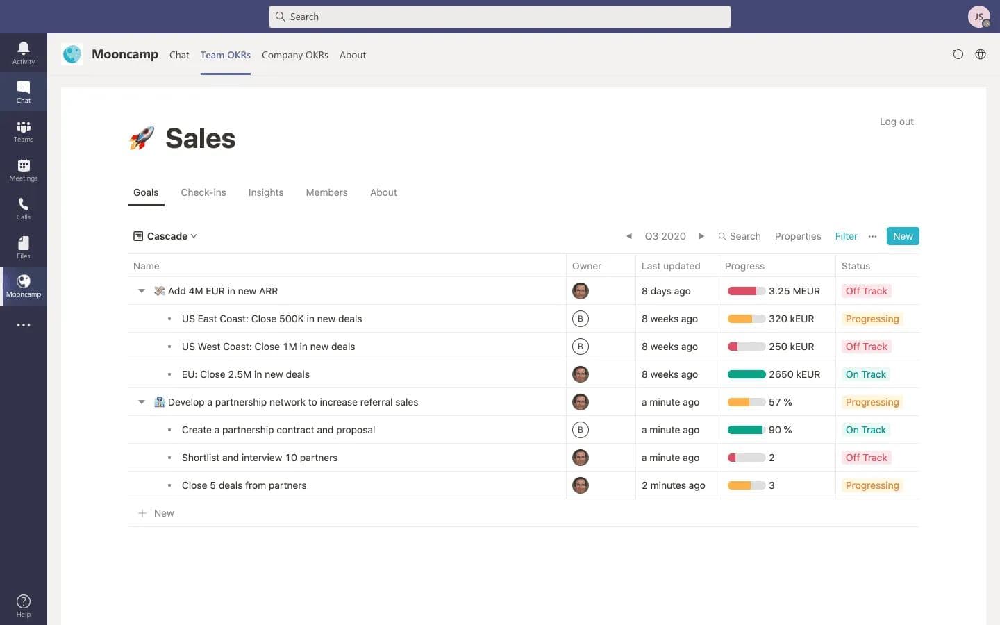 Mooncamp MS Teams Integration