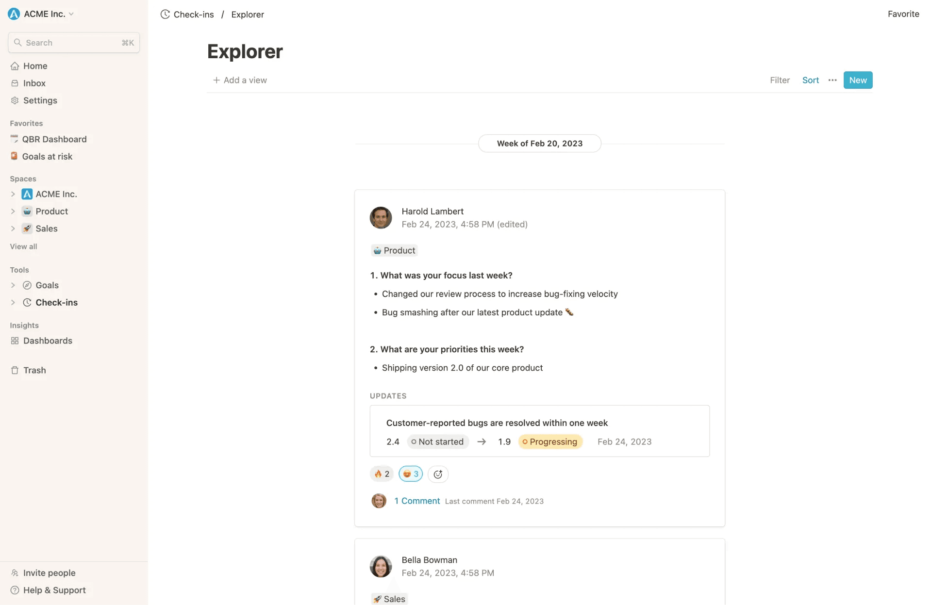 Mooncamp's check-ins