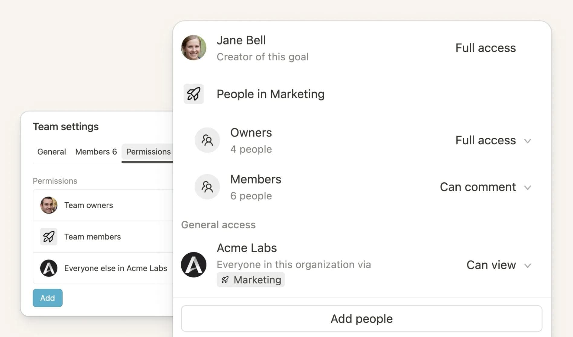 Mooncamp Access Rights