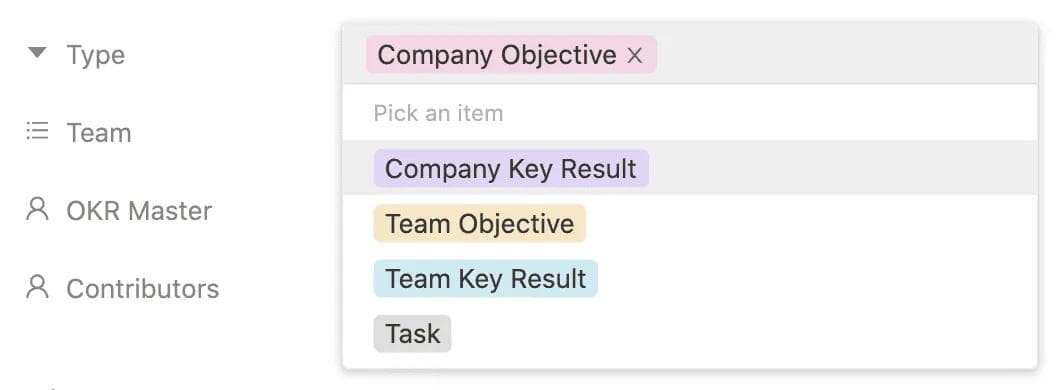 Separate company and team OKRs