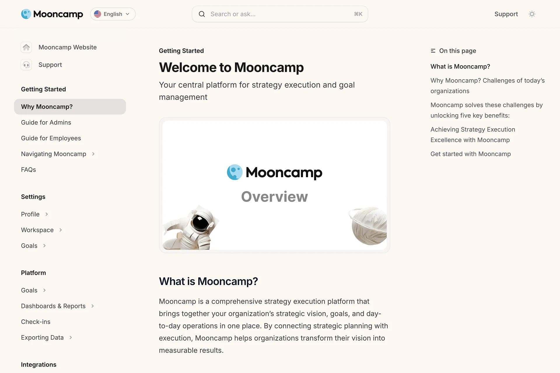 Mooncamp Help Center